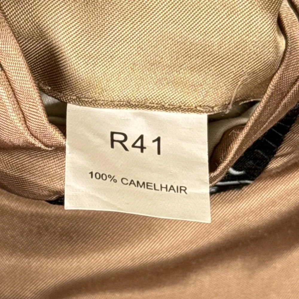Jos. A. Bank Blazer Mens 41R 100% Camel Hair Sport Coat Suit Jacket Check Plaid